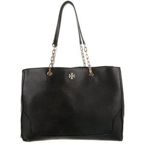 TORY BURCH ⌇ BLACK LEATHER TOTE